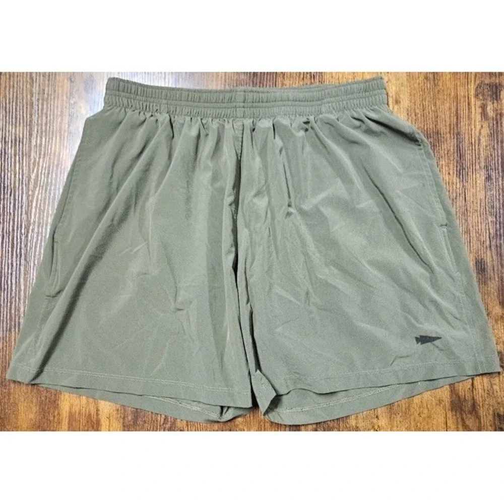 Goruck American Training Shorts Men's Large Green Tough Stretch Lined Running 6